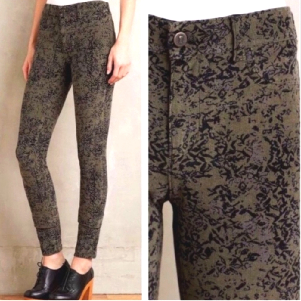 Pilcro green/black corduroy Serif pants, size 25